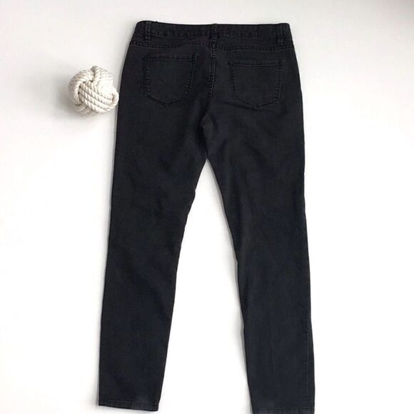 Harper Black Denim Skinny Mid Rise Jeans - Picture 2 of 14